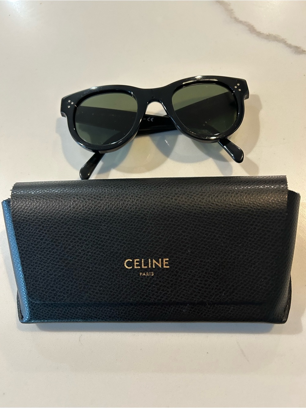 CELINE Black Sunglasses with Black Case